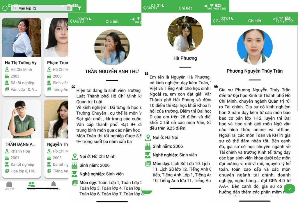 Nền gia sư Văn lớp 12