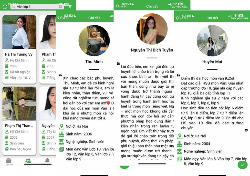 Nền gia sư Văn lớp 8